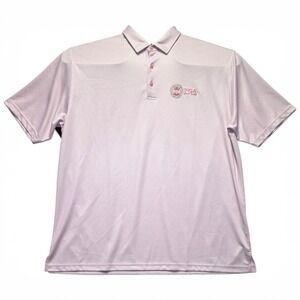 HL Sport Mens 2XL PGA Golf Club Polo Shirt Pink Bamboo Charcoal Performance XL